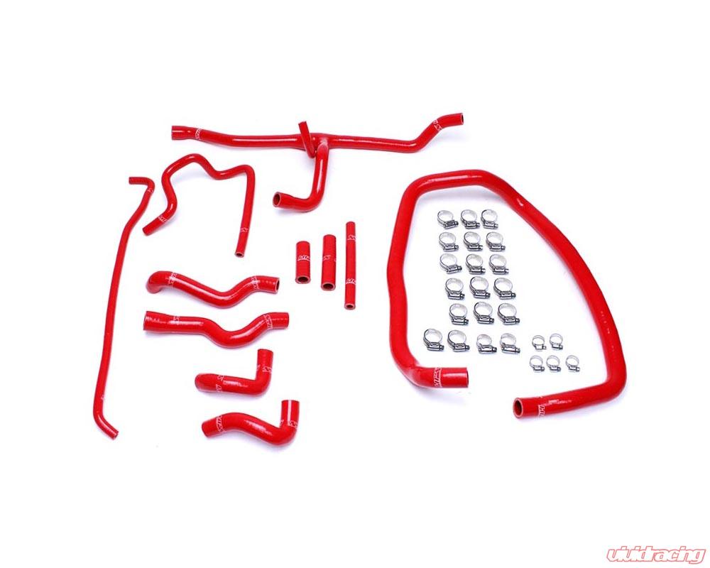 HPS Red Reinforced Silicone Heater Hose Kit Coolant for BMW 96-99 E36 M3 Left Hand Drive