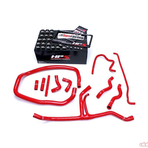 HPS Red Reinforced Silicone Heater Hose Kit Coolant for BMW 96-99 E36 M3 Left Hand Drive