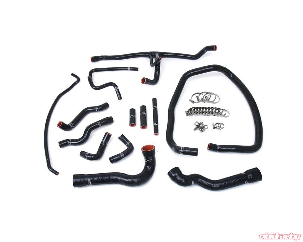 HPS Black Reinforced Silicone Radiator and Heater Hose Kit Coolant for BMW 96-99 E36 M3 Left Hand Drive