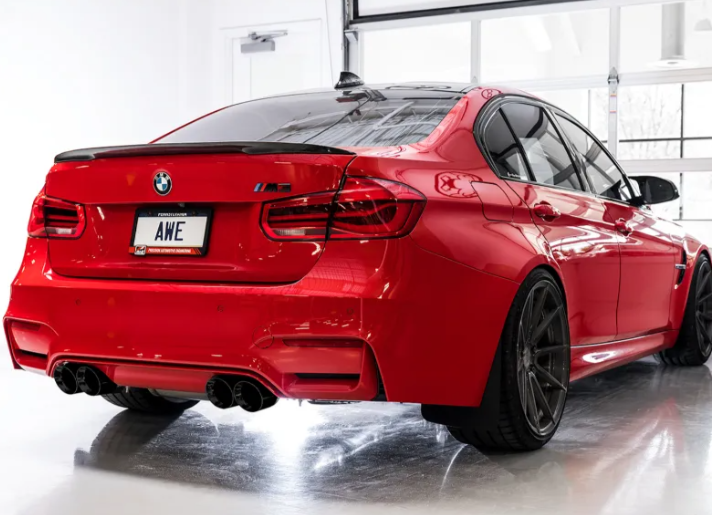 AWE Track Edition Cat-Back Exhaust with Diamond Black Tips for BMW F80 M3 / F82–F83 M4 (2015–2020)