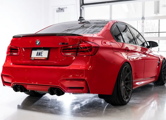 AWE Track Edition Cat-Back Exhaust with Diamond Black Tips for BMW F80 M3 / F82–F83 M4 (2015–2020)