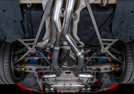 AWE Track Edition Cat-Back Exhaust with Diamond Black Tips for BMW F80 M3 / F82–F83 M4 (2015–2020)