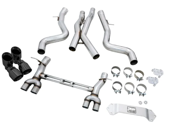 AWE Track Edition Cat-Back Exhaust with Diamond Black Tips for BMW F80 M3 / F82–F83 M4 (2015–2020)