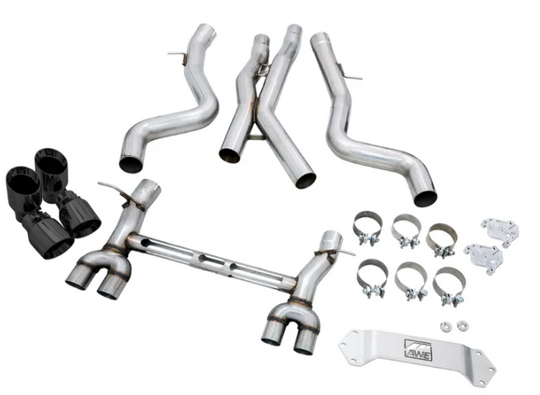 AWE Track Edition Cat-Back Exhaust with Diamond Black Tips for BMW F80 M3 / F82–F83 M4 (2015–2020)