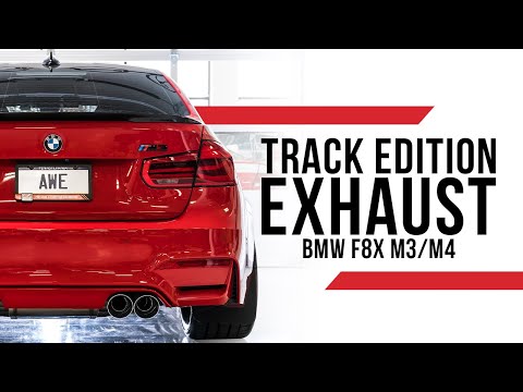 AWE Track Edition Cat-Back Exhaust with Diamond Black Tips for BMW F80 M3 / F82–F83 M4 (2015–2020)